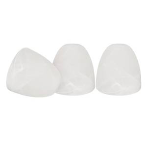 lot 39355 image: Voguad 3 Pack Bell Shaped Alabaster Glass Shade, Traditional Style Lighting Fixture Shade Replacement for Ceiling Fan Lights Wall Light, Lipless with 1-58-inch Fitter Opening