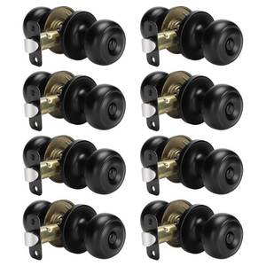 lot 39374 image: Haidms 8 Packs Black Interior Door Knob, Matte Black Door Knob Interior Privacy, Black Bedroom Door Knobs, Black Door Knobs Interior Bulk, Indoor Bathroom Door Knob(Matte Black)