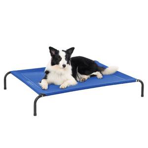 lot 39377 image: Bedsure Large Elevated Cooling Outdoor Dog Bed - Raised Dog Cots Beds for Large Dogs, Portable Indoor & Outdoor Pet Hammock Bed with Skid-Resistant Feet, Breathable Mesh, Royal Blue, 49 inches