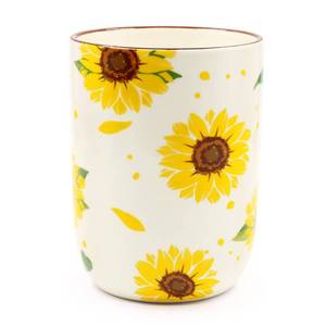 lot 39400 image: Utensil Holder, Nefelibata Sunflower Ceramic Utensil Crock Kitchen Storage Pottery Spatula Canisters for Hearth Countertop Organizer Spoon Rest Modern Farmhouse Cooking Tools Gift