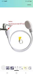 lot 40240 image: Pet Shower Set Slip-On Dog Shower Hose for Bathtub Faucet Detachable Shower Head Sprayer Handheld Shower Attachment Hose for Sink Shower