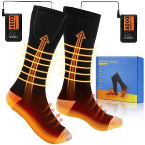 lot 40243 image: Heated Socks, Electric Heated Socks for Men Women, Rechargeable Battery Heat Insulated Sox Up to 8 Hours, Winter Washable Thermal Socks Foot Warmer for Outdoor Camping Skiing Fishing Hunting