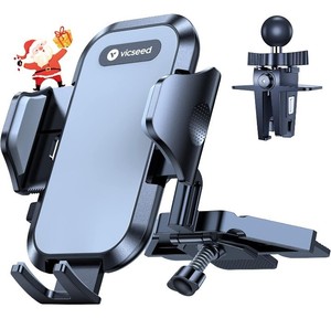lot 40249 image: VICSEED Military-Grade Sturdy Car Phone Holder Mount, Upgraded Anti Shake Metal CD Slot & Air Vent Thick Case Friendly Phone Mount for Car Fit for iPhone 15 14 Samsung All Phones