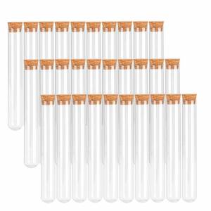 lot 40252 image: Joyclub 20x150mm 35ml Plastic Test Tubes with Cork Stoppers for Scientific Experiment, Halloween, Christmas, Scientific Themed Kids Birthday Party Supplies, Decorate The House, Candy Storage(30 Pack)