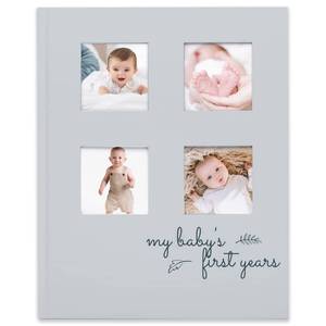 lot 40254 image: Baby Memory Book First 5 Years Journal - Modern Baby Milestone Book Hardcover 66 Pages, Baby��s First Year Book, Baby Book for Boys,Girls,Baby Photo Albums,Baby Scrapbook Album(Dust Gray)