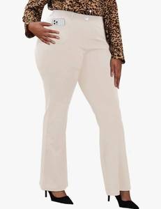 lot 40256 image: Wrinkle-Free Stretch Dress Pants Plus Size for Women Pull-on Pant Ease into Comfort Office Pant, 2xl