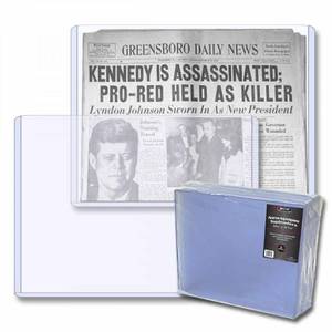 lot 39424 image: BCW Newspaper Topload Holder 13 x 11 (5-Pack)