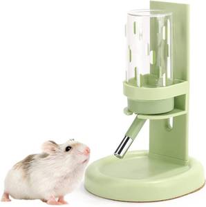 lot 40274 image: Marchul Hamster Water Bottle for Glass Tank, No Drip Guinea Pig Water Bottle with StandHolder Adjustable, Leak-Proof Small Animal Water Bottles for HamstersGerbilsRatsHedgehogs (4oz, Green)