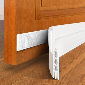 lot 40276 image: Holikme Reusable Door Draft Stopper 41 inch, Door Stoppers for Bottom of Door, Weather Stripping Door Seal, Strong Adhesive Under Door Draft Blocker for Interior & Exterior Doors, White