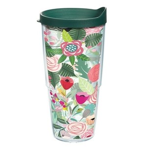 lot 40304 image: Tervis Budding Bliss Made in USA Double Walled Insulated Tumbler Travel Cup Keeps Drinks Cold & Hot 24oz Classic Budding Bliss