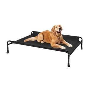 lot 40336 image: Veehoo Cooling Elevated Dog Bed, Raised Dog Beds for Large Dogs, Outdoor Dog Bed with Guardrail, Upgraded Non-Slip Feet, Breathable Teslin Mesh, Portable Camping Dog Cot, X-Large, Black, CWC2404