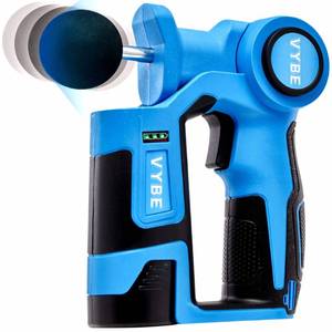 lot 40346 image: VYBE Percussion Massage Gun - V2-6 Speed Percussion Massager Guns w 3 Attachments for Deep Tissue Muscle Therapy - Electric, Handheld, Cordless, Adjustable Arm