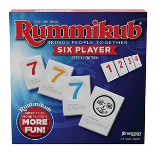 lot 40353 image: Rummikub Six Player Edition - The Classic Rummy Tile Game - More Tiles and More Players for More Fun by Pressman , Blue