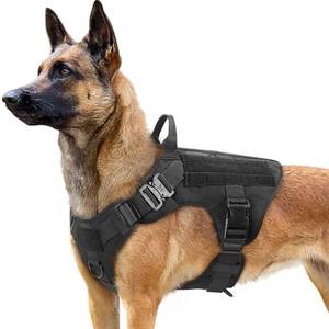 lot 39512 image: rabbitgoo Tactical Dog Harness for Large Dogs, Heavy Duty Dog Harness with Handle, No-Pull Service Dog Vest Large Breed, Adjustable Military Dog Vest Harness for Training Hunting Walking, Black, L