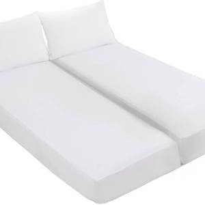lot 40376 image: Kingnex Waterproof Split King Mattress Protector for Adjustable Beds Soft Cooling Jersey Fitted Matress Cover