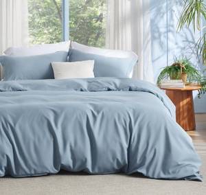 lot 40387 image: Bedsure Queen Duvet Cover Purple White Striped - Super Soft Cationic Dyed Duvet Cover for Kids with Zipper Closure, 3 Pieces, Includes 1 Reversible Duvet Cover (90x90) & 2 Pillow Shams, NO Comforter