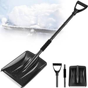 lot 40406 image: PLACHIDAY Snow Shovel for Driveway -Portable Shovel with Handle and Large Capacity for Snow Removal - Car Snow Shovel for Trunk Car Emergency Camping Home Garden