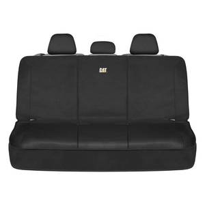 lot 40440 image: Cat Flexfit Seat Cover for Cars Trucks SUV, Zipper Split Rear Bench Protector with Durable Canvas Material, Interior Cover in Black