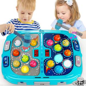lot 40443 image: Whack Mole Game for Toddlers, Toys for 3-12 Year Old Boys and Girls, Whack Mole Toys for Kid,Gifts for 3 4 5 6 Year Old Boys, Interactive Educational Toys with Sound and Light, PK Mode with 2 Hammers