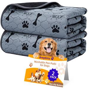 lot 40447 image: Bregdosy Washable Pee Pads for Dogs 24x24(2pack),Reusable Pet Pee Pads,Puppy Pads with Fast Absorbent,Waterproof and Non-Slip pet Training Pads ,Protective Pads for Dog Fences and Training