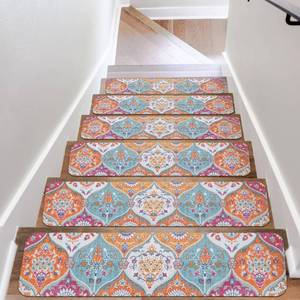 lot 40469 image: OJIA Extra Non-Slip Stair Treads for Wooden Steps Set of 15, 30X8 Rubber Indoor Stair Runner Slip Resistant Stair Rugs Safety Mats for Dogs, Kids & Elders, Stairway Grip Step Treads