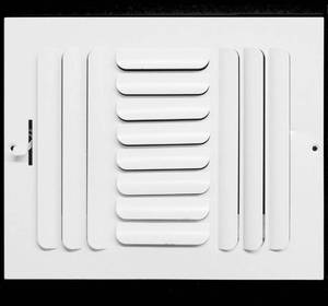 lot 40505 image: HVAC Premium 3-Way Curved Blade Supply Air Grille - Maximum Air Flow - HVAC Vent Cover, 10 x 8-Inch