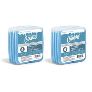 lot 40542 image: Cool Coolers by Fit  Fresh, Reusable & Long-Lasting Slim Ice Packs, Cold Packs for Lunch Boxes, Ice Packs for Lunch Bags, Blue 8 Pack
