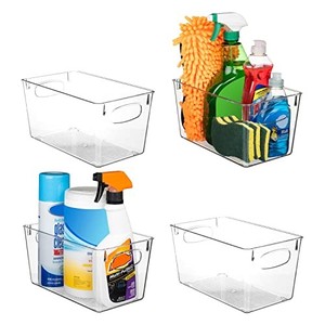 lot 40543 image: 3 Pack ClearSpace Plastic Storage Bins - Perfect Kitchen Organization or Pantry Storage - Fridge Organizer, Pantry Organization and Storage Bins, Cabinet Organizers