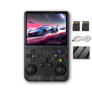 lot 29977 image: R36S Handheld Game Console 3.5 inch Preinstalled Emulator System Transparent Black 32GB64GB