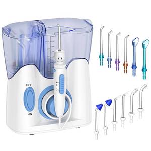 lot 29979 image: H2ofloss� Dental Water Flosser for Teeth Cleaning with 13 Multifunctional Tips&800ml Capacity, Professional Countertop Oral Irrigator Quiet Design(HF-9)