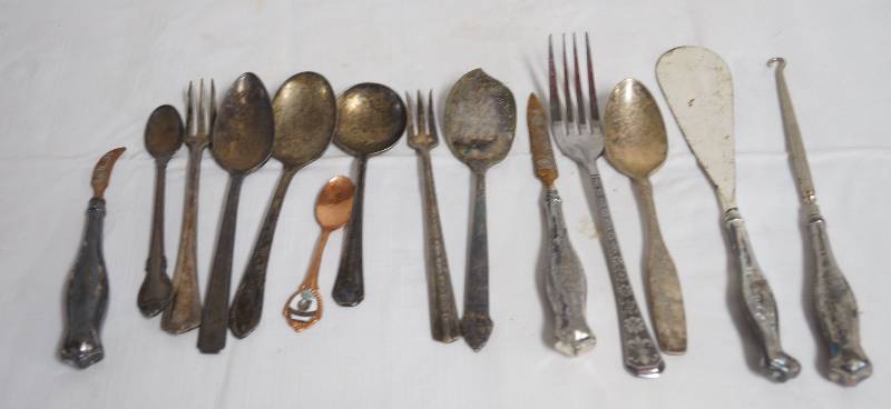 lot 7044 image: Lot of Vintage & Antique Flatware Items - See photo for details Cool Stuff