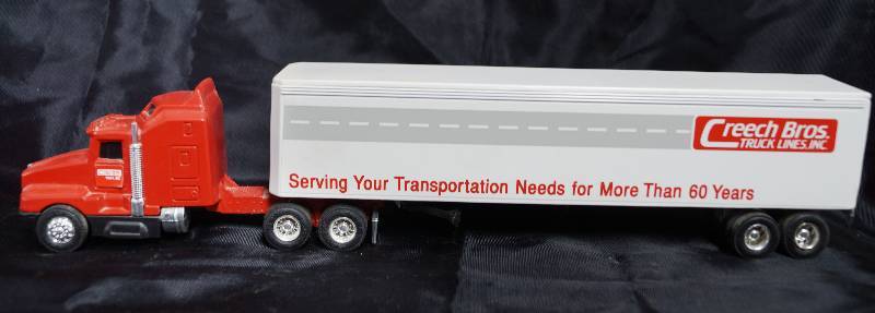 lot 7281 image: ERTL Die Cast Replica Kenworth T600A - w Trailer Creech Bros. Truck Lines - 9200 8812