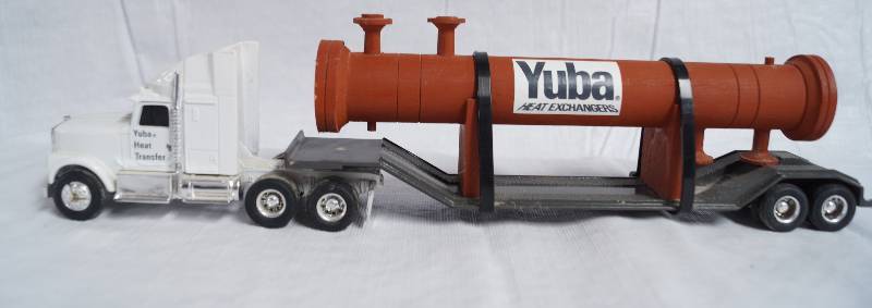 lot 7350 image: ERTL - Die Cast Replica International Navistar Semi Truck & Trailer Yuba Heat Exchangers Transport Trailer
