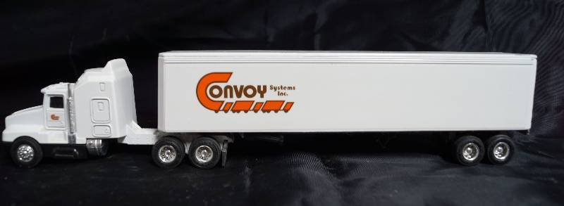 lot 2220 image: ERTL - Die Cast Replica - Kenworth T600A - Semi Truck w trailer  - CONVOY Systems, Inc.