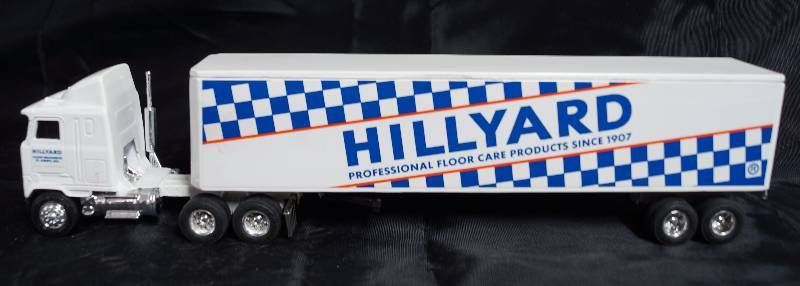lot 2255 image: ERTL - Die Cast Replica Semi Truck and Trailer - HILLYARD Floor Care Products - 9200 8813