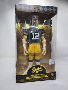 lot 36 image: New In Box Funko Gold Aaron Rodgers Green Bay Packers Premium Vinyl Figure 12 Inches