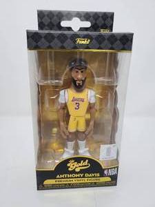 lot 45 image: New In Box Funko Gold Anthony Davis Los Angeles Lakers Premium Vinyl Figure 6 Inches