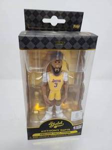 lot 75 image: New In Box Funko Gold Anthony Davis Los Angeles Lakers Premium Vinyl Figure 6 Inches