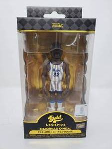 lot 76 image: New In Box Funko Gold Shaquille ONeal Orlando Magic Premium Vinyl Figure 6 Inches