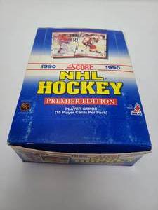 lot 93 image: New In Box 1990-91 Score Hockey Trading Card Box with 36 Sealed Packs