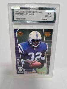lot 122 image: Professionally Graded 1999 Collectors Edge Triumph Edgerrin James Rookie Card