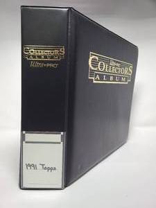 lot 164 image: Complete Set In Almost New Binder and Pages of 1991 Topps Set with Chipper Jones Rookie