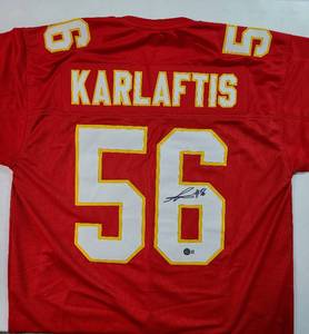 lot 4 image: Signed George Karlaftis #56 Kansas City Chiefs Jersey with Beckett Witnessed Authentication