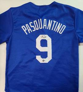 lot 12 image: Signed Vinnie Pasquantino #9 Kansas City Royals Jersey with Beckett Witnessed Authentication