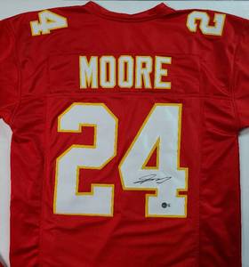 lot 16 image: Signed Skyy Moore #24 Kansas City Chiefs Jersey with Beckett Witnessed Authentication