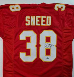 lot 20 image: Signed LaJarius Sneed #38 Kansas City Chiefs Jersey with Beckett Witnessed Authentication