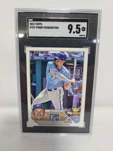 lot 29 image: Professionally Graded SGC 9.5 Mint 2023 Topps Vinnie Pasquantino Rookie Card Kansas City Royals