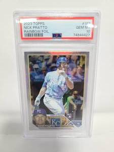 lot 30 image: Professionally Graded Gem Mint PSA 10 2023 Topps Nick Pratto Rainbow Foil Rookie Card