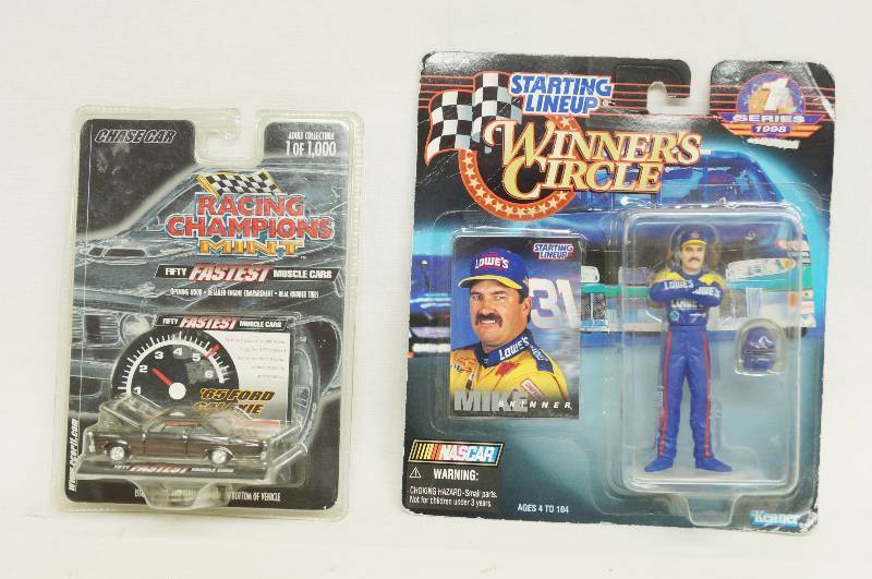 lot 1297 image: NASCAR Action Figure MIKE SKINNER and ERTL Die cast chase car - Both NEW IN THE PACKAGES