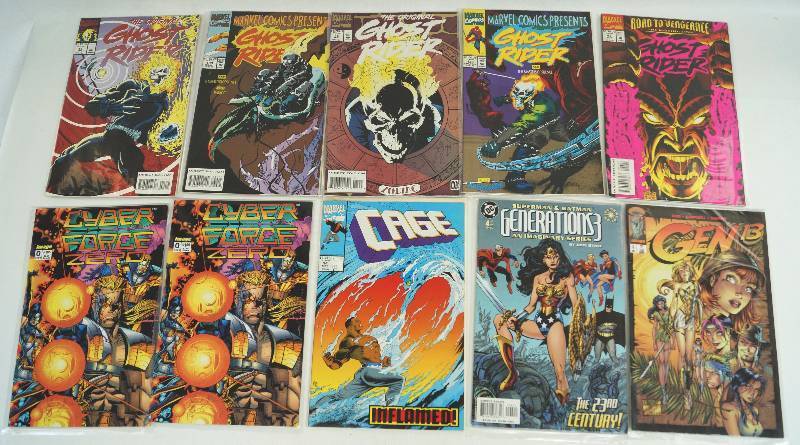 lot 2136 image: Lot of 10 Comic Books Marvel  DC Comics  Various - Ghost Rider, Cyber Force Zero Gen 3 and more